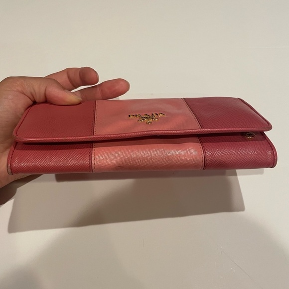 EUC PRADA WALLET PINK Double Snap​​​​ - Picture 8 of 15